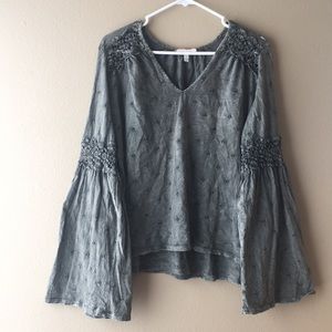 Anthropologie Calvie Bell Sleeve Top